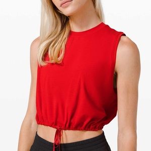 Lululemon Adapt to You Drawcord Cinchable Tank, Red, Size 6